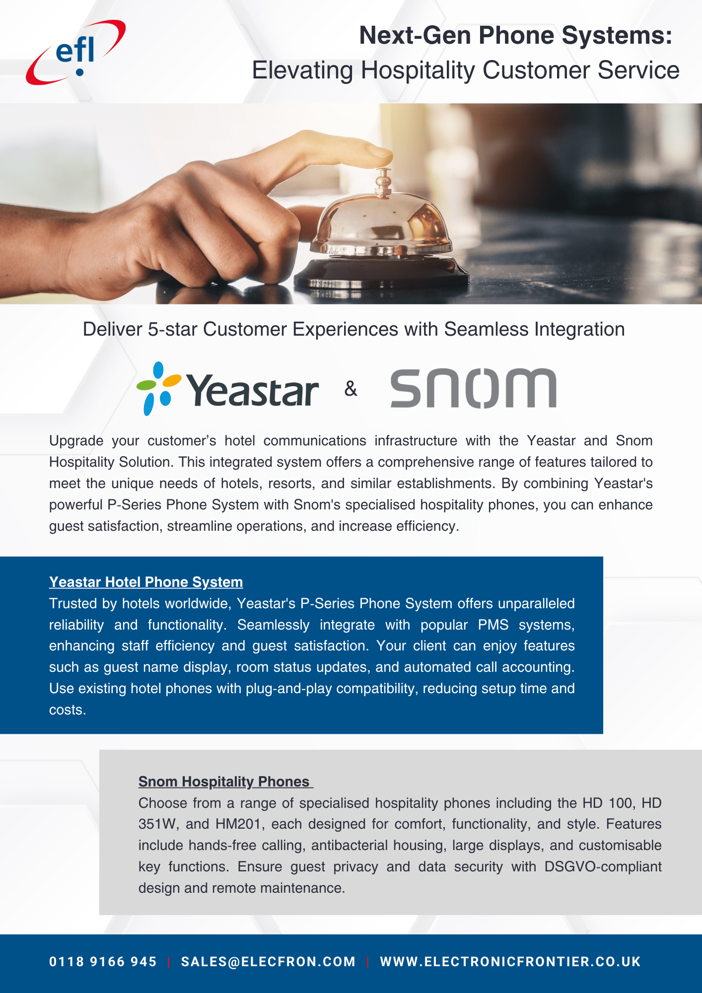 Yeastar & Snom Hospitality Solution Sheet